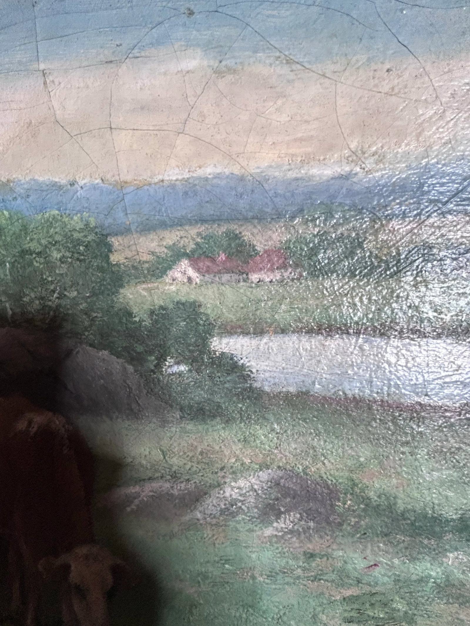 Antique Oil Painting of Cows by J. F. Rock - 4