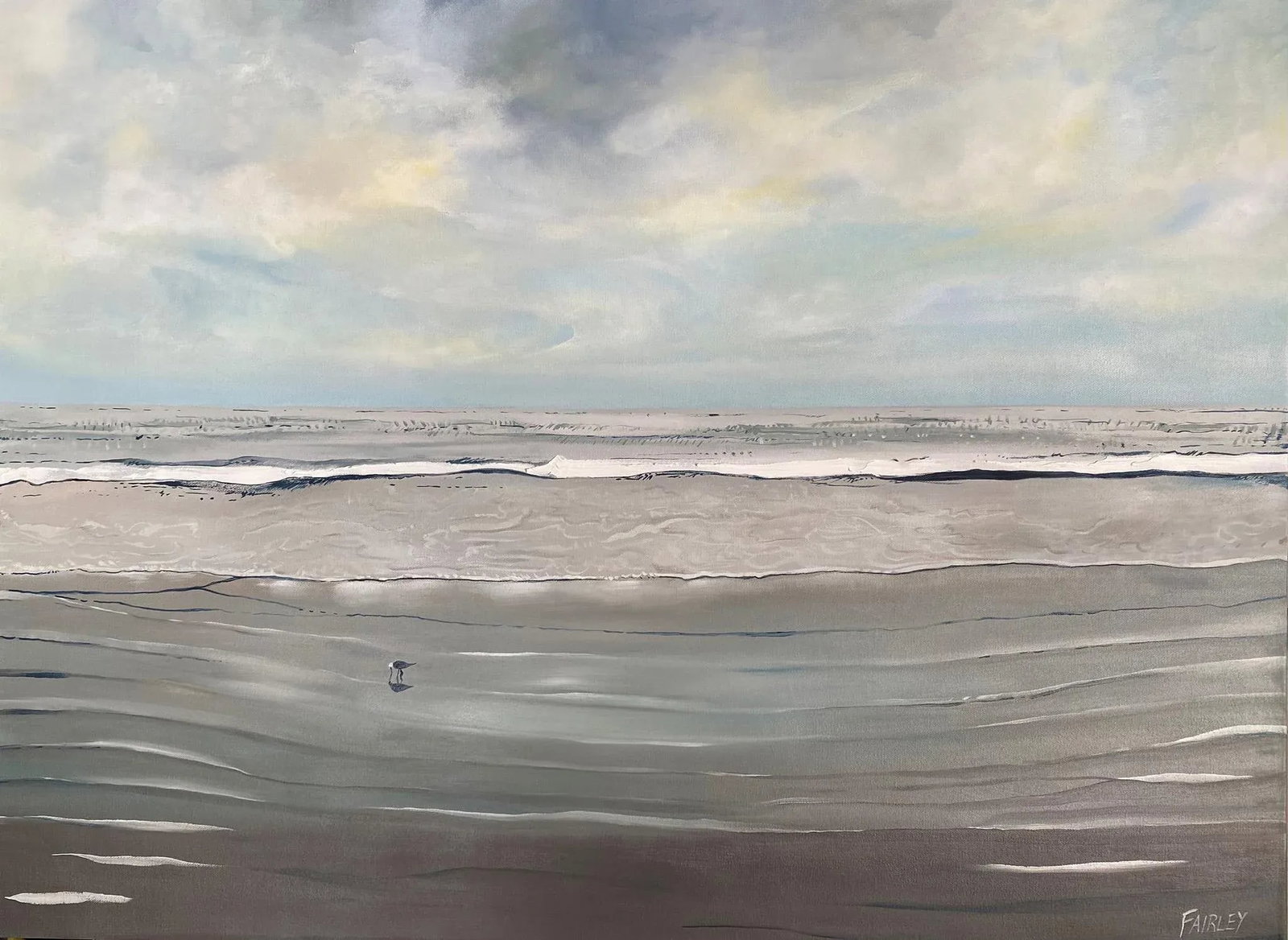 "Reflecting" Contemporary Seascape Oil Painting by Jessica Fairley (1 of 5)