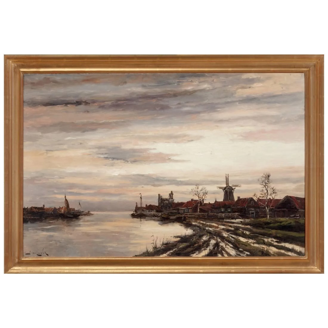 Hermanus Koekkoek Jr, View of Dutch Harbor In Winter - 5