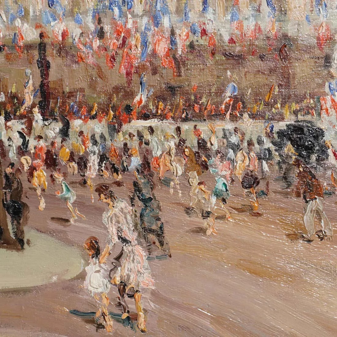 1948 "Place De la Concorde" Cityscape Oil Painting by Marcel Dyf, Framed - 6