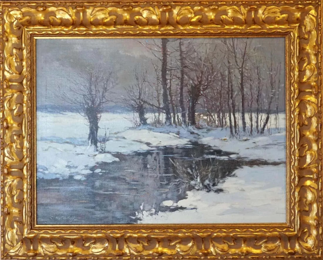 Constantin Alexandrovitch Westchiloff "Moonlit Meadows In The Snow" - 2