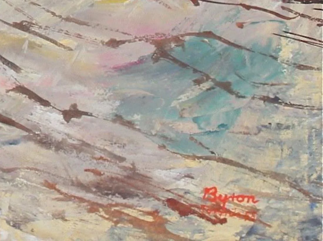 "Spring Fields, Sheek Island" 1955 Oil & Casein Landscape Painting - 2