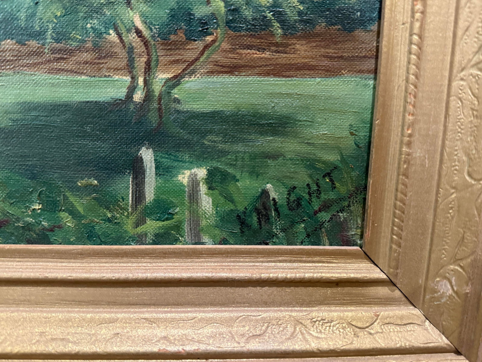 Ruby Knight-Herndon 1959 Suffolk England House Oil Painting - 4