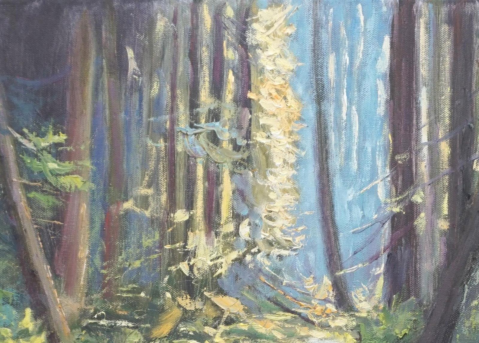 Original Oil Painting on Canvas, Bear Family by Sean Wu - 3