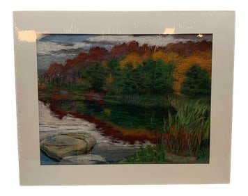 1955 Autumn, Georgian Bay, Canada Pastel Painting by Harriet Russell Maccurdy