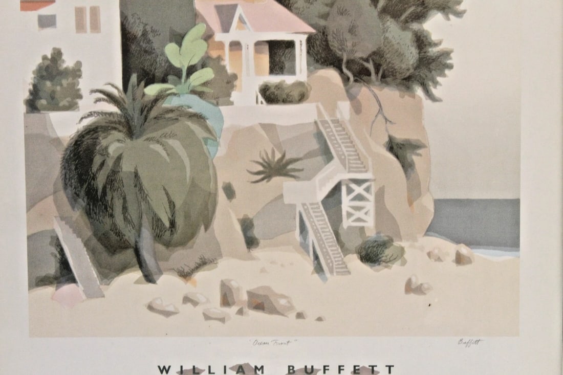 Late 20th Century "Ocean Front" by William Buffett Works on Paper Framed Poster - 10