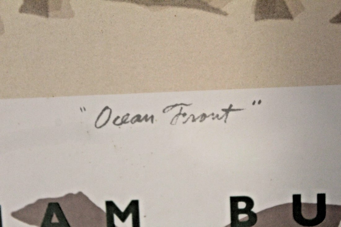 Late 20th Century "Ocean Front" by William Buffett Works on Paper Framed Poster - 13