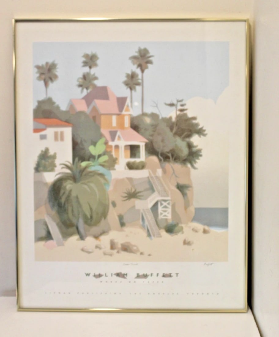 Late 20th Century "Ocean Front" by William Buffett Works on Paper Framed Poster - 4