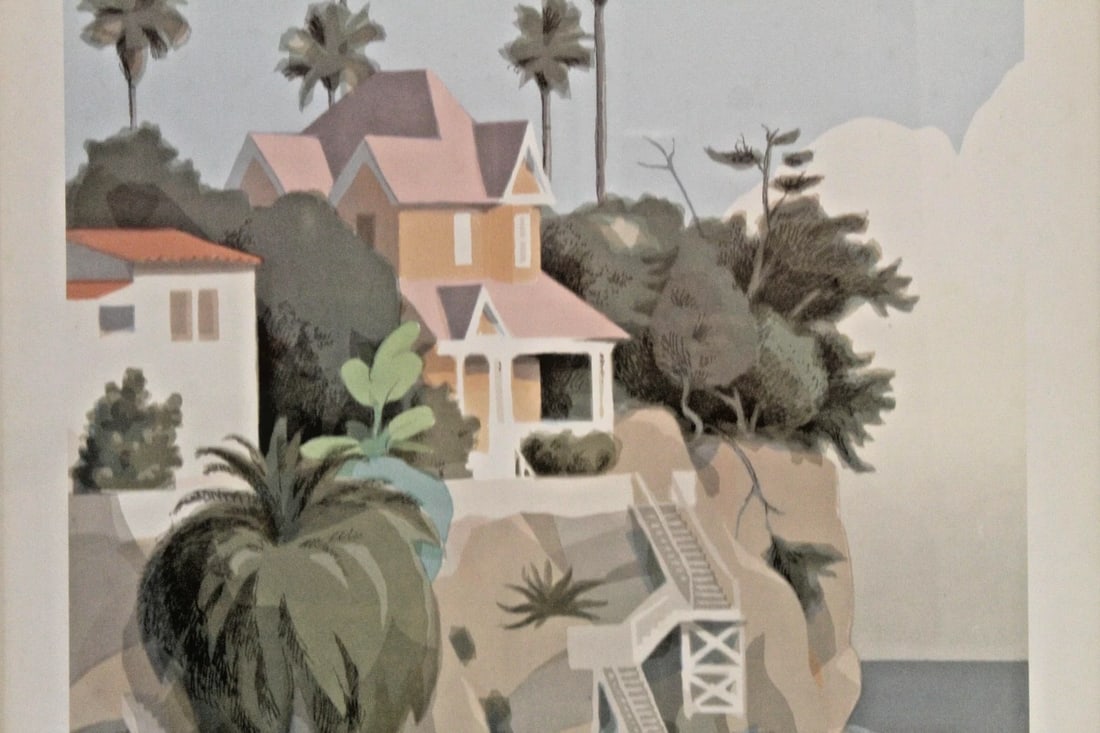 Late 20th Century "Ocean Front" by William Buffett Works on Paper Framed Poster - 8