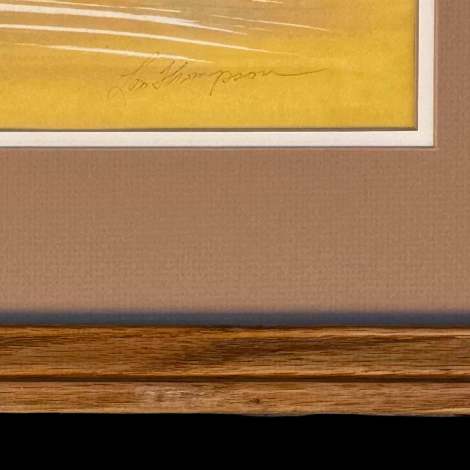 Vintage Leo Thompson Watercolor Painting of Rural Landscape, Signed & Framed Americana Art - 7