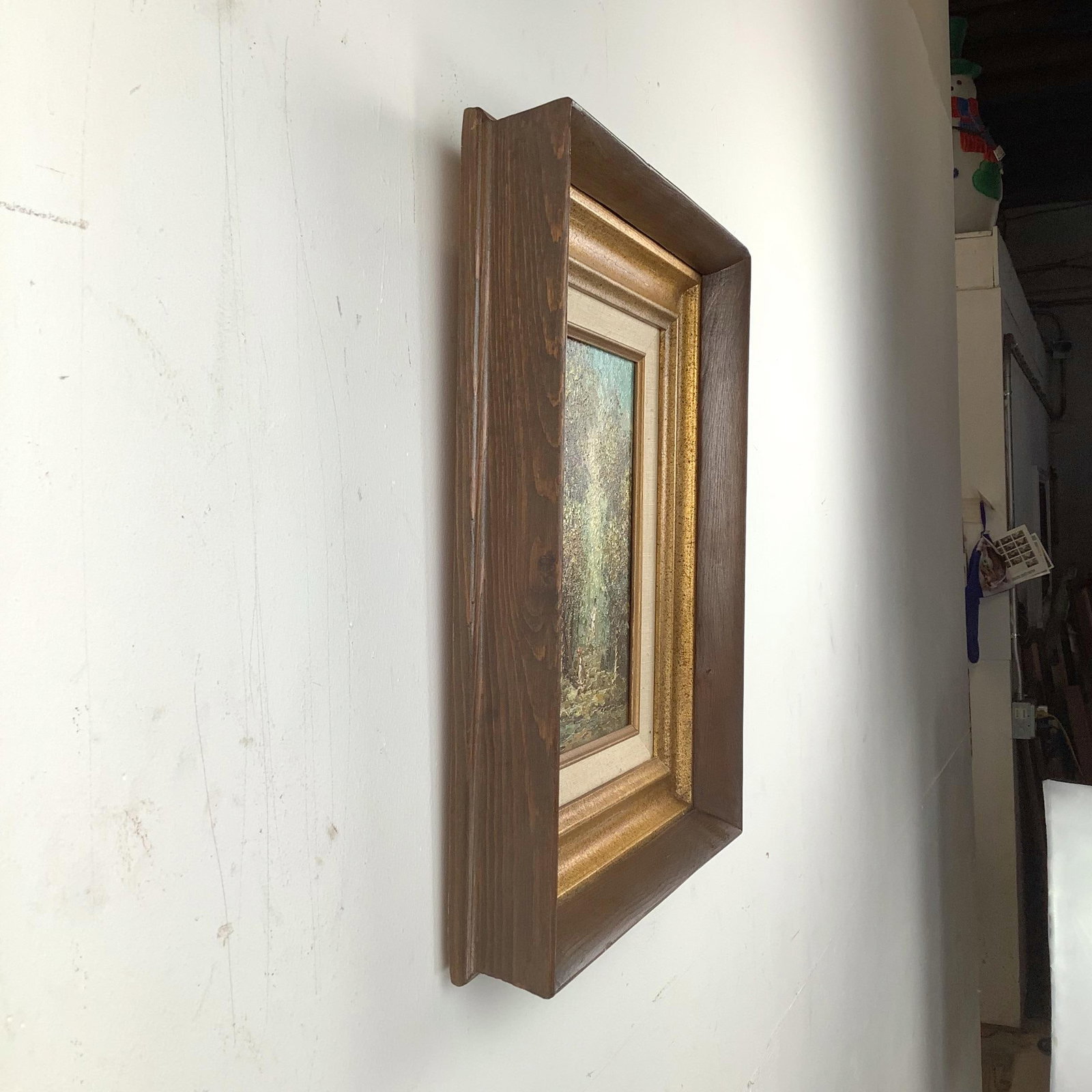 Signed Mid-Century European Impressionist Landscape Oil Painting in Gilt Frame - 3
