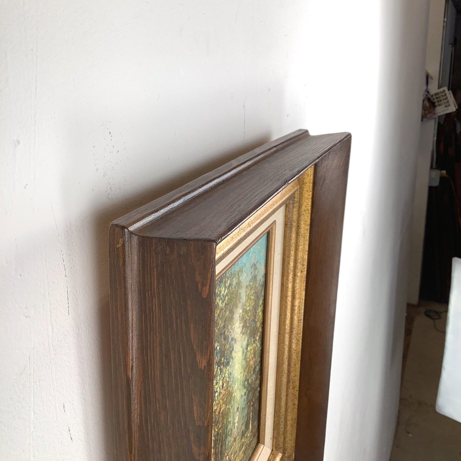 Signed Mid-Century European Impressionist Landscape Oil Painting in Gilt Frame - 6