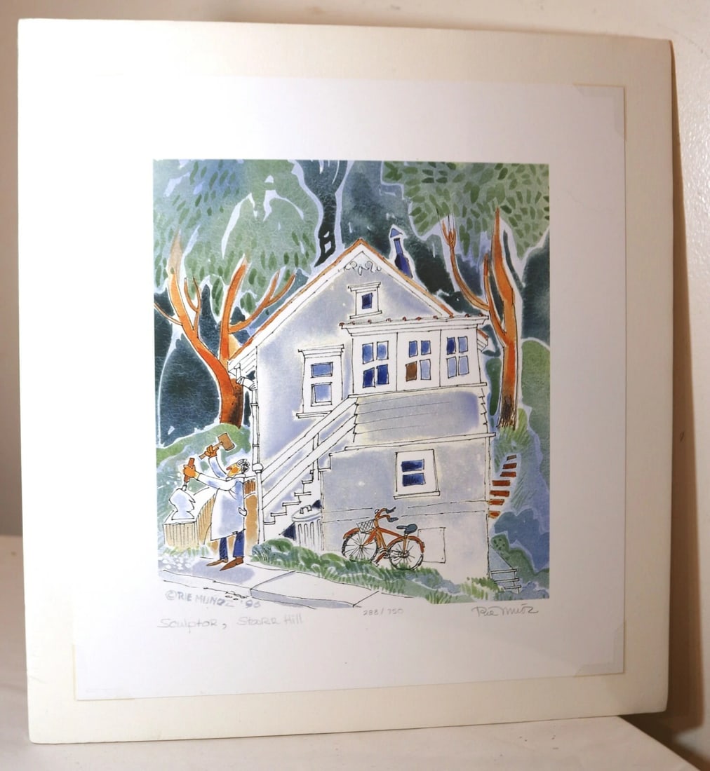 Original 1996 Limited Edition Rie Munoz Signed Numbered Sculptor Starr Art Print - 2