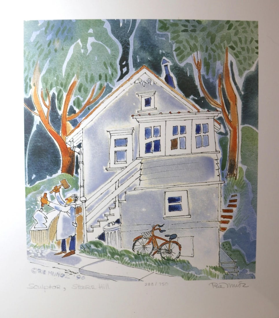 Original 1996 Limited Edition Rie Munoz Signed Numbered Sculptor Starr Art Print - 5