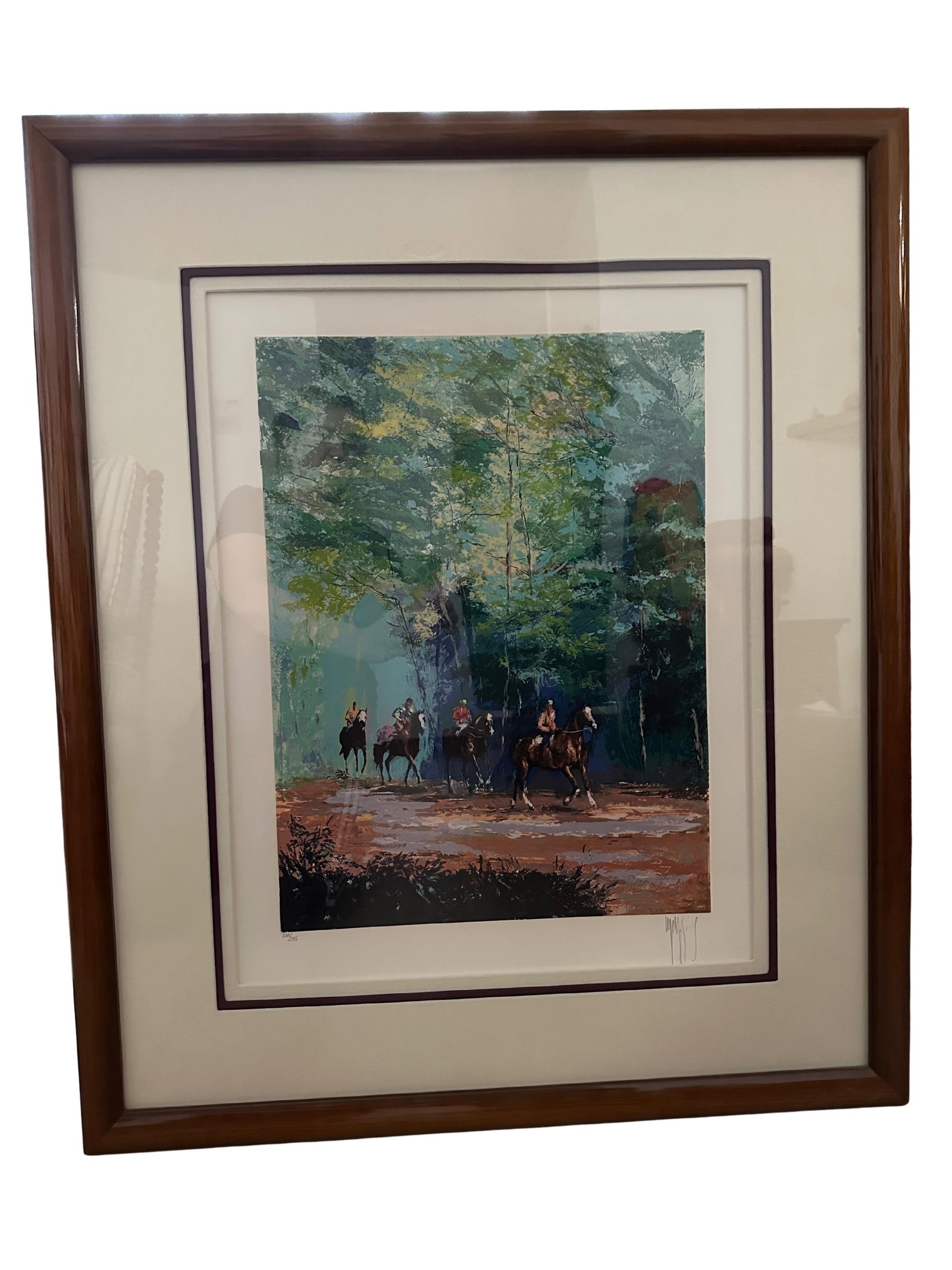 Vintage Mark King "Morning Workout" Equestrian Series, Limited Edition Serigraph Print, Signed, 230/ - 4
