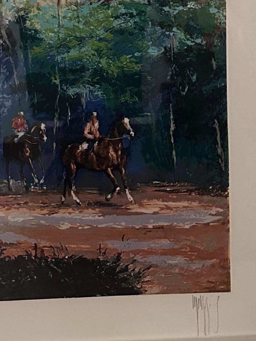 Vintage Mark King "Morning Workout" Equestrian Series, Limited Edition Serigraph Print, Signed, 230/ - 6