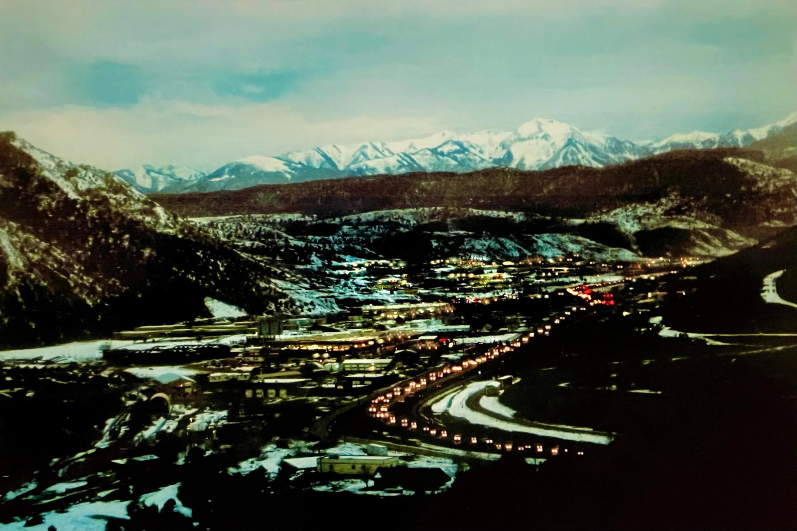 "Durango Winter Drive Home" Contemporary Landscape Color Photograph From the Estate of Gleb Derujins - 2