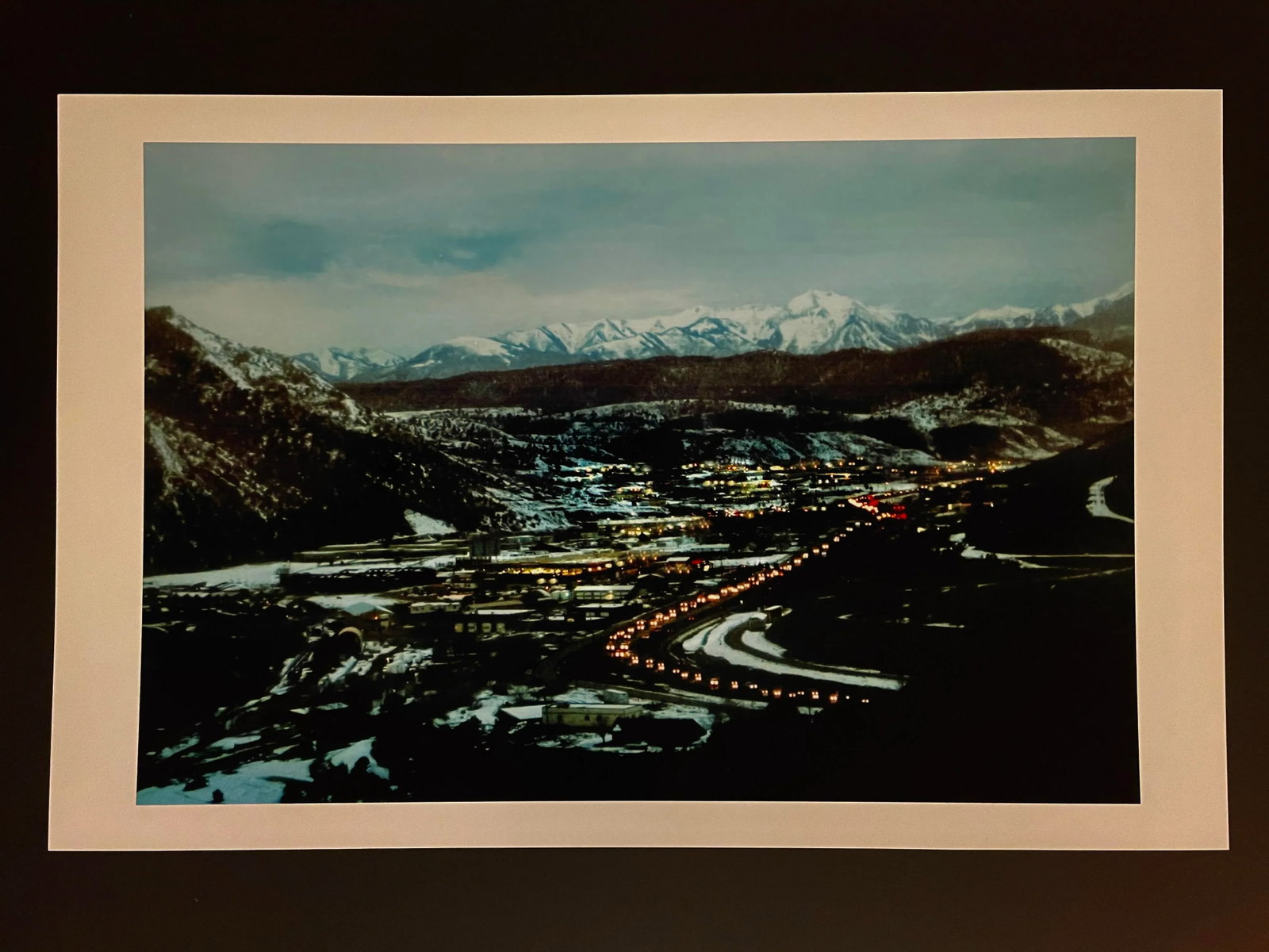 "Durango Winter Drive Home" Contemporary Landscape Color Photograph From the Estate of Gleb Derujins - 7
