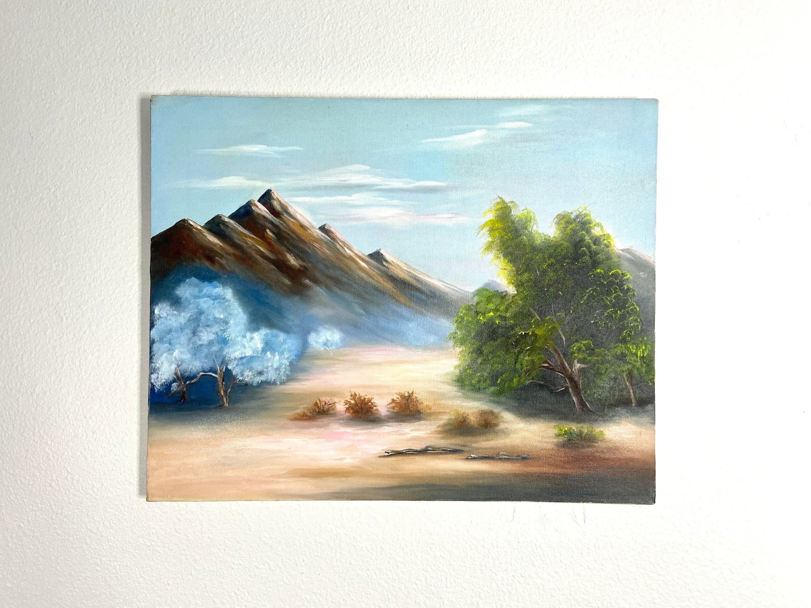 1980s California Desert Mountain Landscape Oil Painting by JH Bicknell - 5