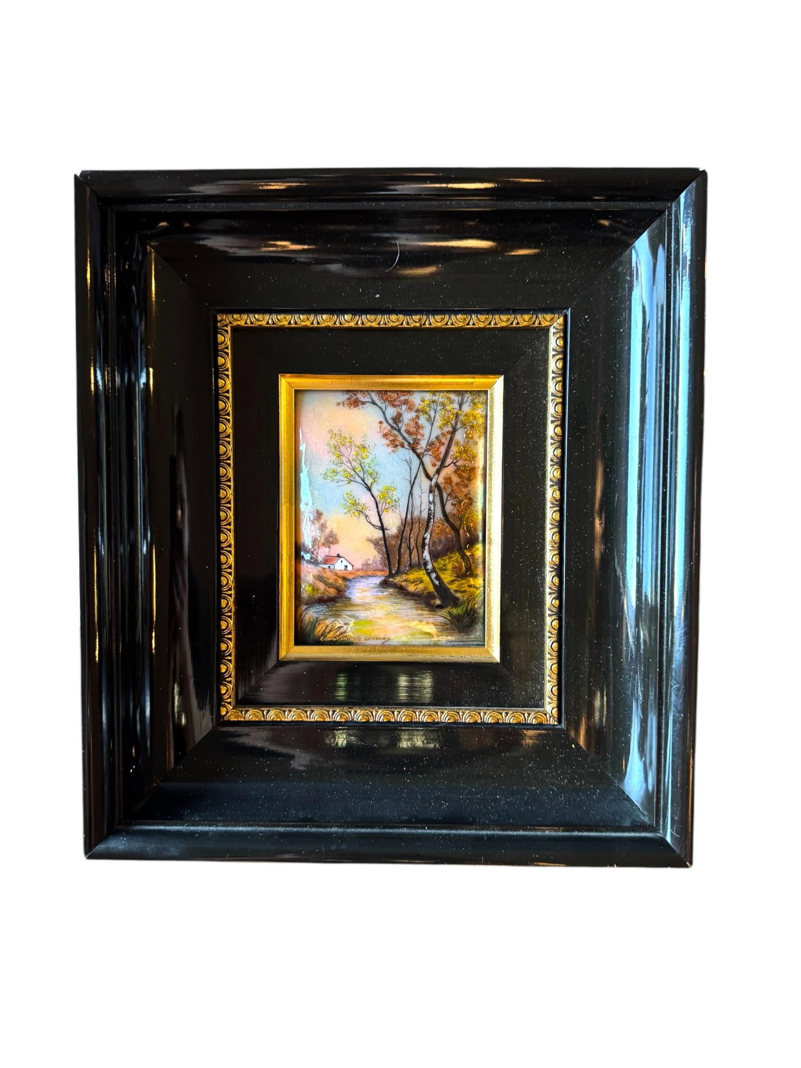 Mid 20th Century French Limoges Enamel Plaque (Convex / Bombe Enamel) - 5