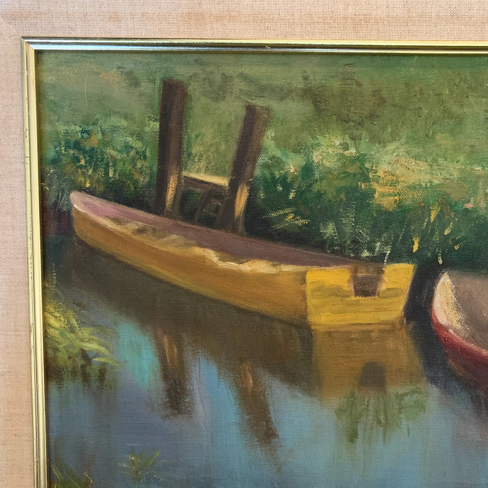 Mid 20th Century Coastal Scene Oil Painting by Dorothy Weinstein, Framed - 2