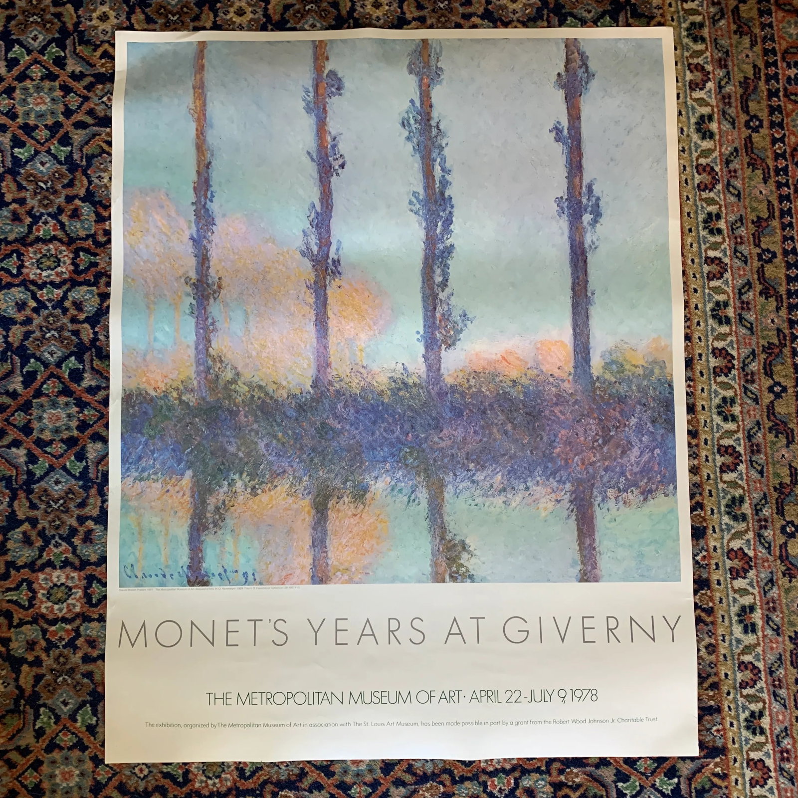 1978 Claude Monet Metropolitan Museum of Art Exhibition Poster - 13