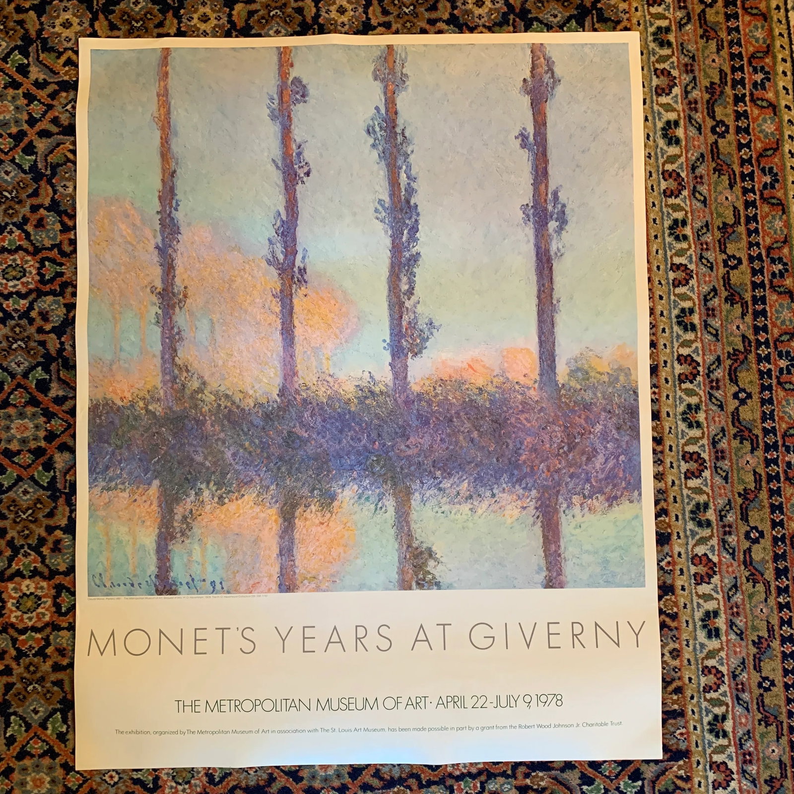1978 Claude Monet Metropolitan Museum of Art Exhibition Poster - 3