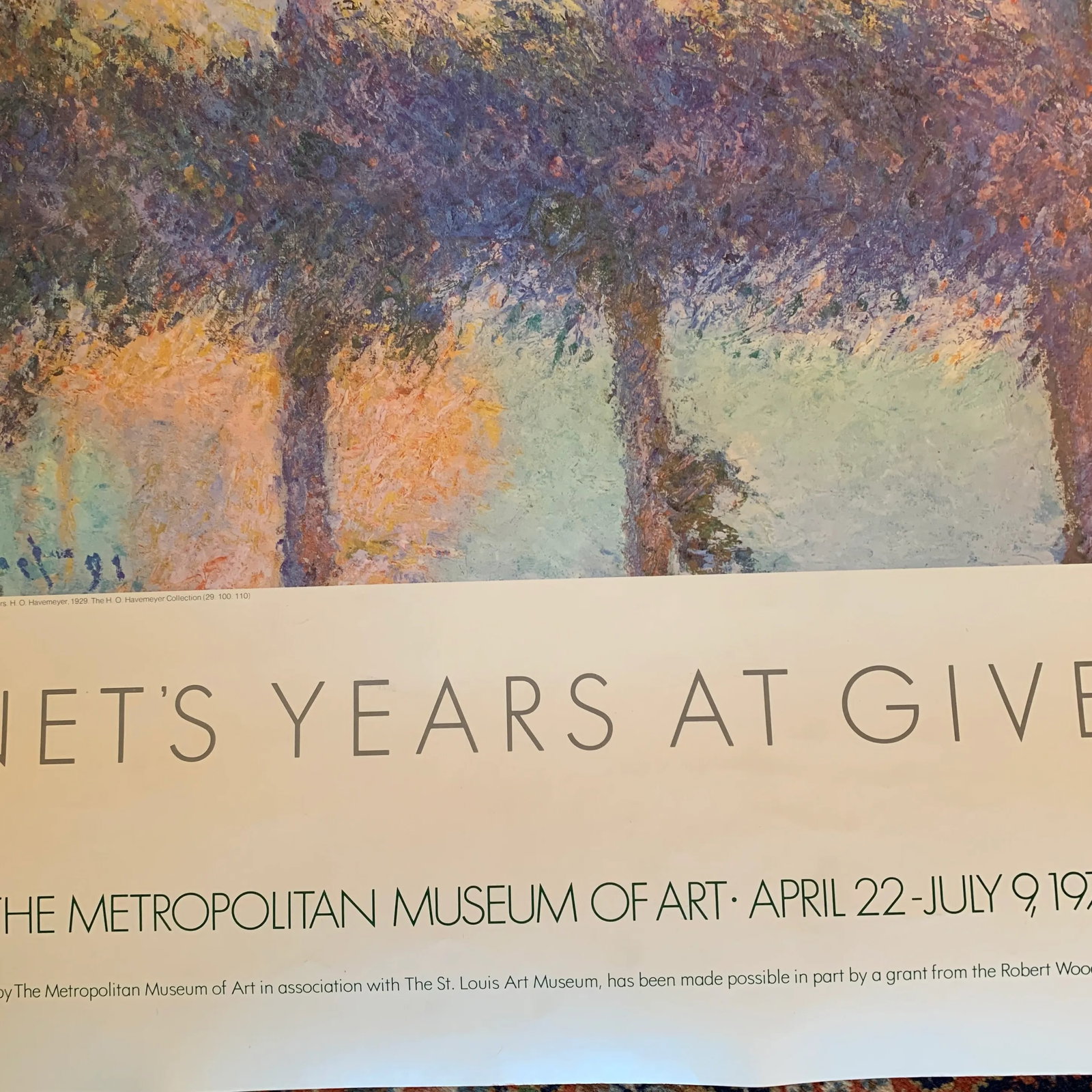 1978 Claude Monet Metropolitan Museum of Art Exhibition Poster - 6