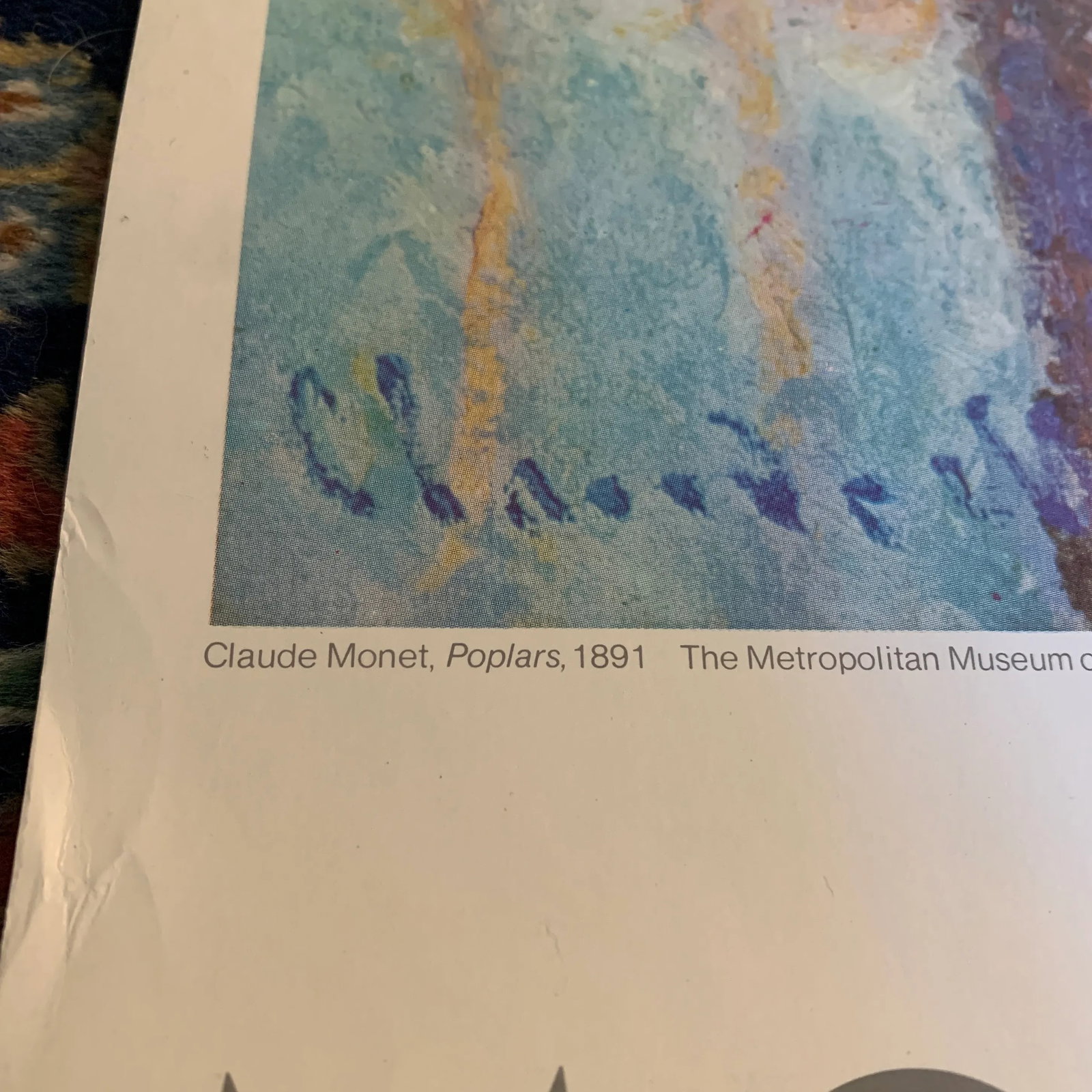 1978 Claude Monet Metropolitan Museum of Art Exhibition Poster - 9