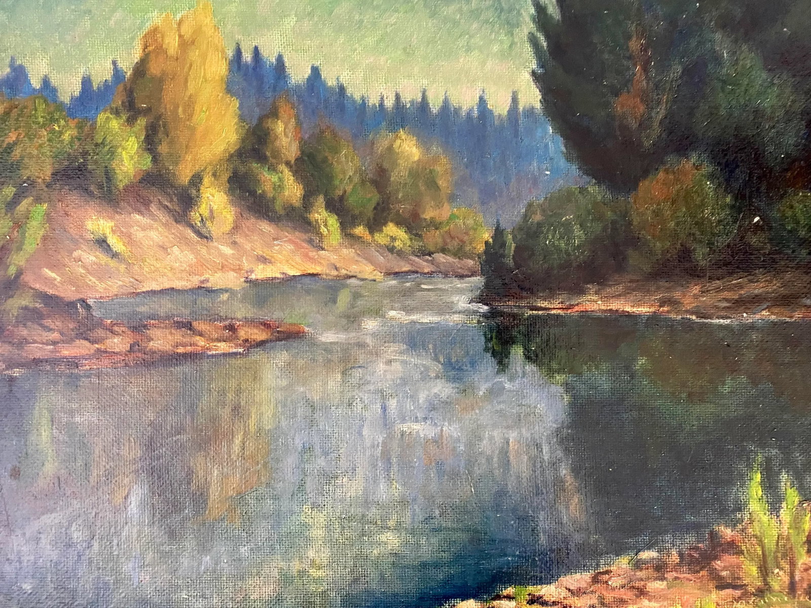 Vintage 1940's Oregon Landscape Painting by John Dominique - 2