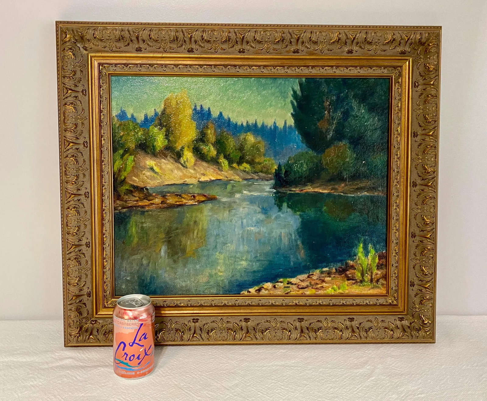 Vintage 1940's Oregon Landscape Painting by John Dominique - 6
