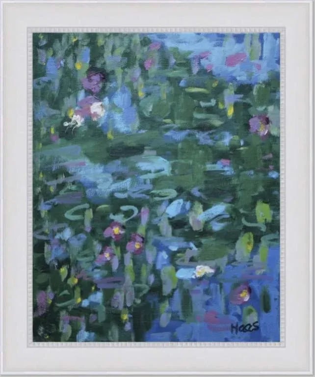 Water Gardens - Three White Lilies, Impressionist Oil Painting - 2