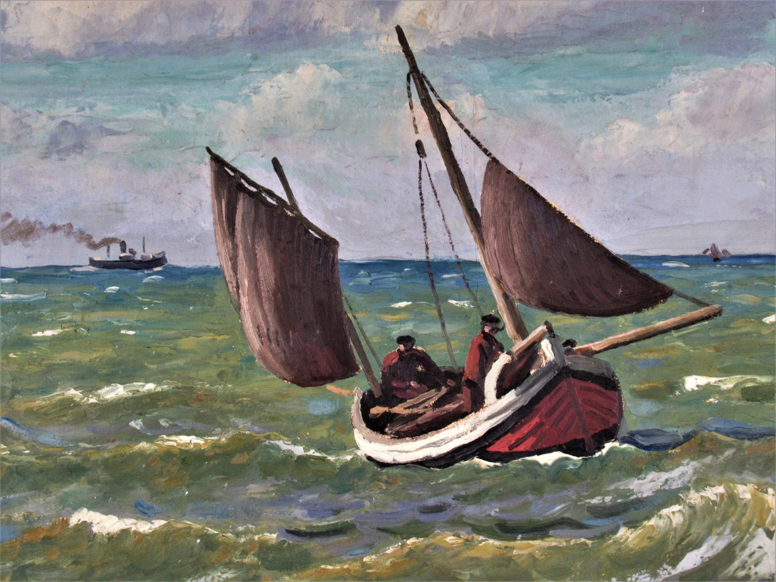 Rene Lienard De Saint Delis, Pecheurs en Mer (Fishermen at Sea), c1920 - 3