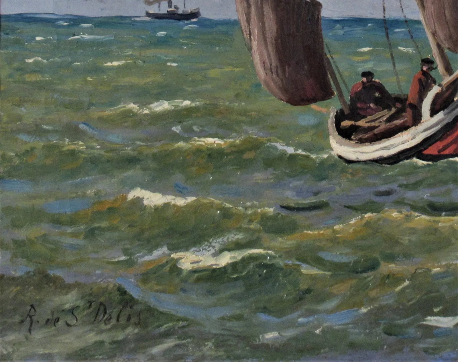 Rene Lienard De Saint Delis, Pecheurs en Mer (Fishermen at Sea), c1920 - 5