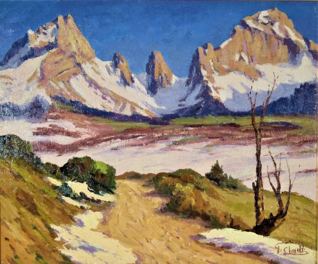 Florent Chade, Chamonix, le Mont Blanc, Circa 1950 - 2