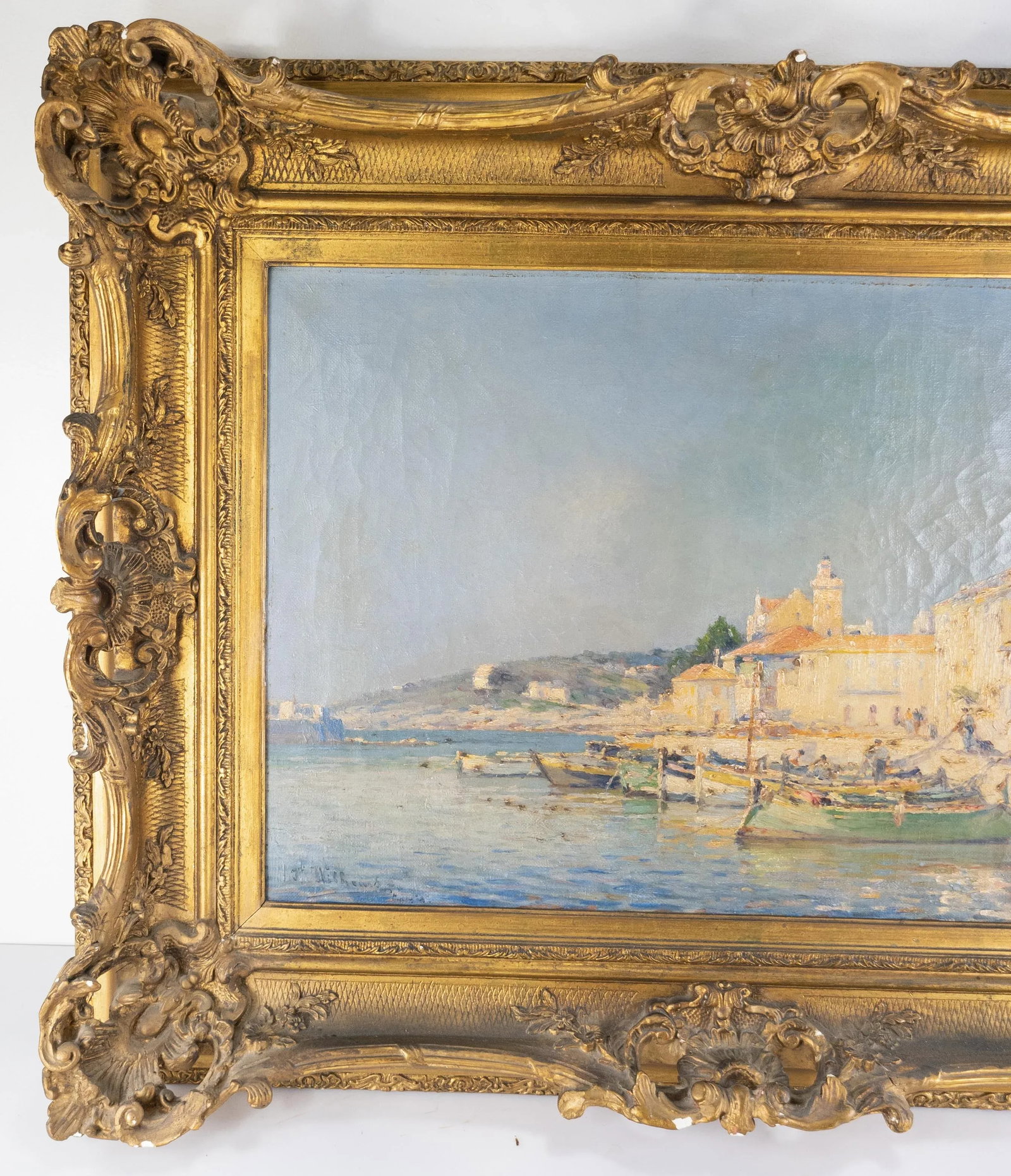 French Impressionist Oil Painting of Cassis France by James Wilhems - 3