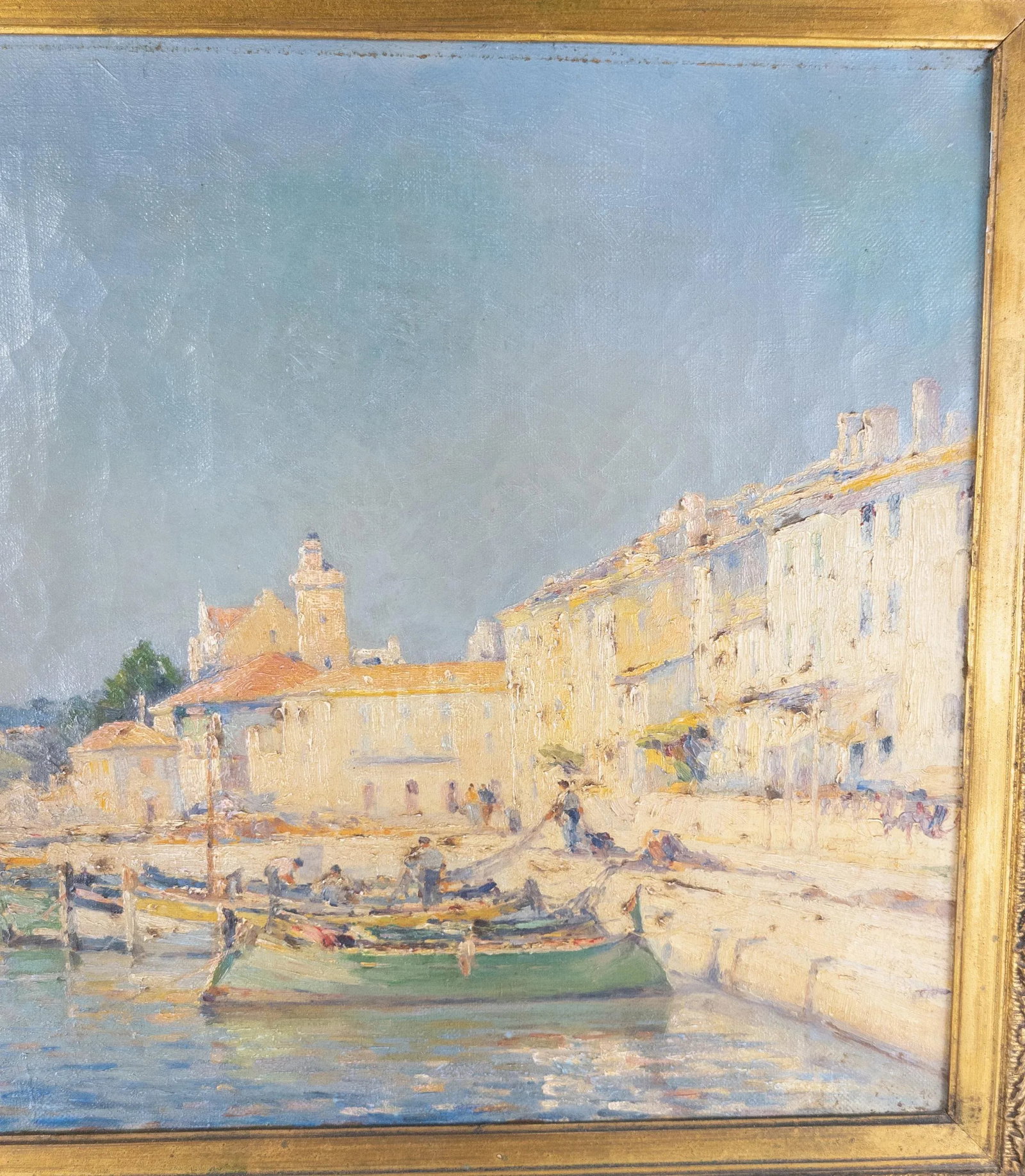 French Impressionist Oil Painting of Cassis France by James Wilhems - 6
