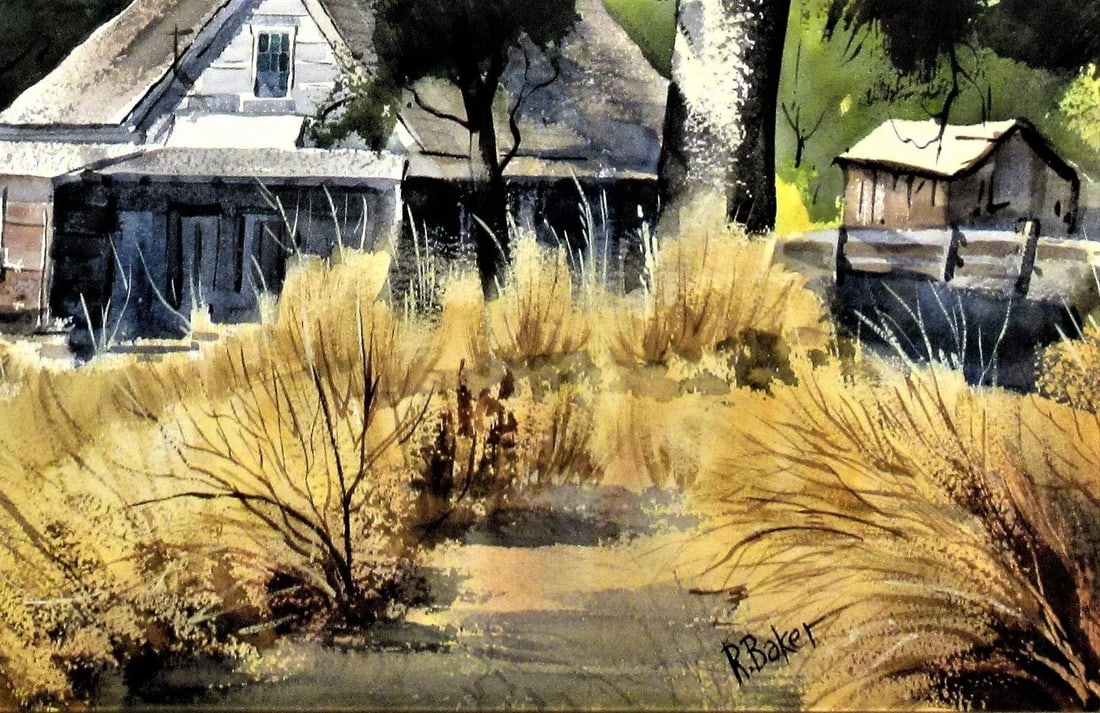 Ralph Baker, California Landscape with Farm, Circa 1950 - 4