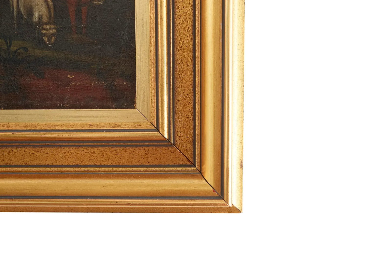19th Century Dutch Figurative Hillside Scene Oil Painting, Framed - 9