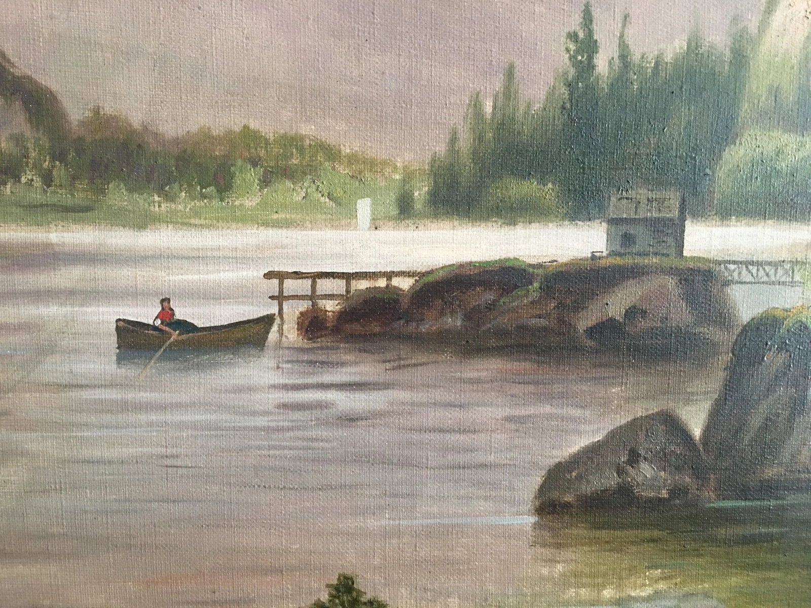 19th Century Mountain Landscape Oil Painting by Anton Pick, Framed - 5