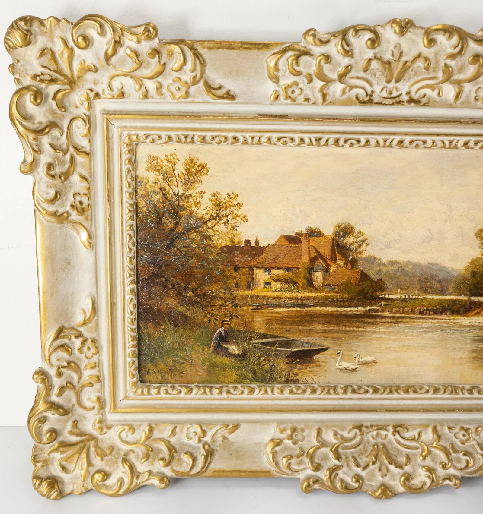 English Country Oil Painting on Canvas a.a. Glendening Sr - 3