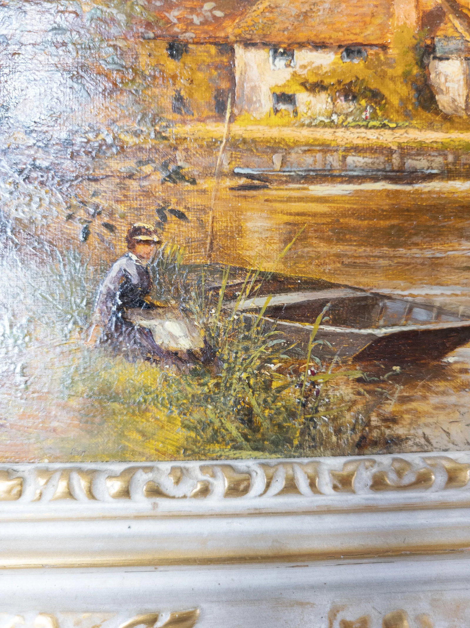 English Country Oil Painting on Canvas a.a. Glendening Sr - 8