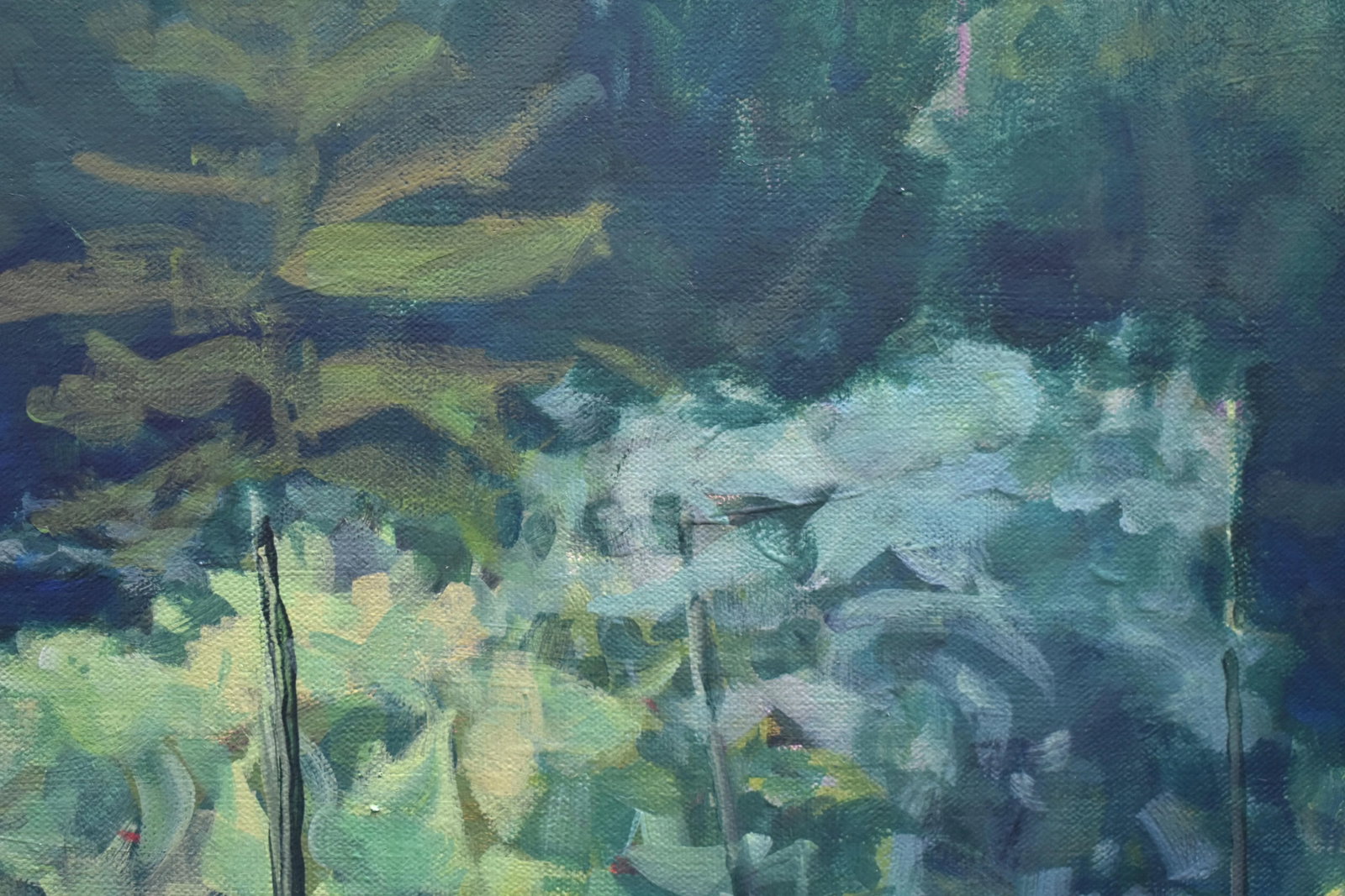"The Garden, Late Summer" Contemporary Plein Air Painting by Stephen Remick, Framed - 4