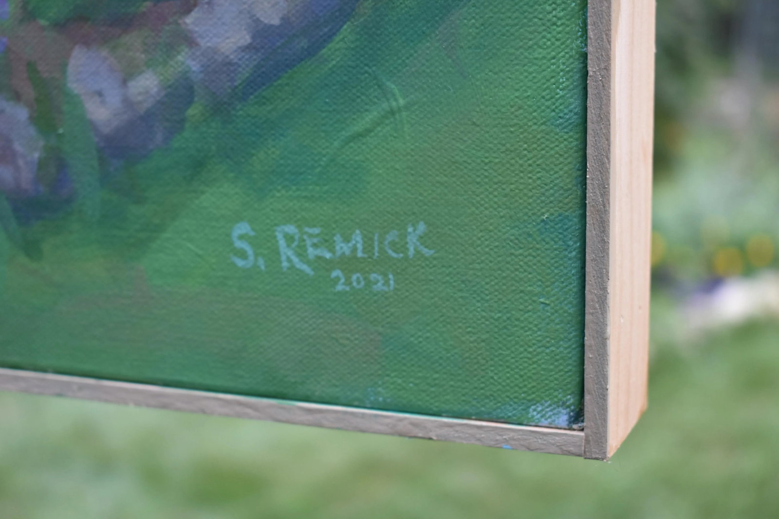 "The Garden, Late Summer" Contemporary Plein Air Painting by Stephen Remick, Framed - 7