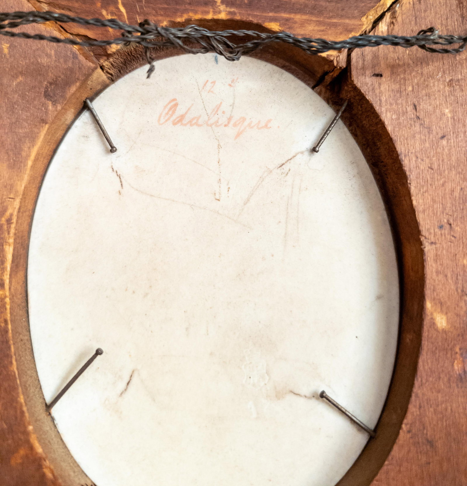 19th Century German KPM Style Miniature Portrait on Porcelain in Shadowbox Frame - 17