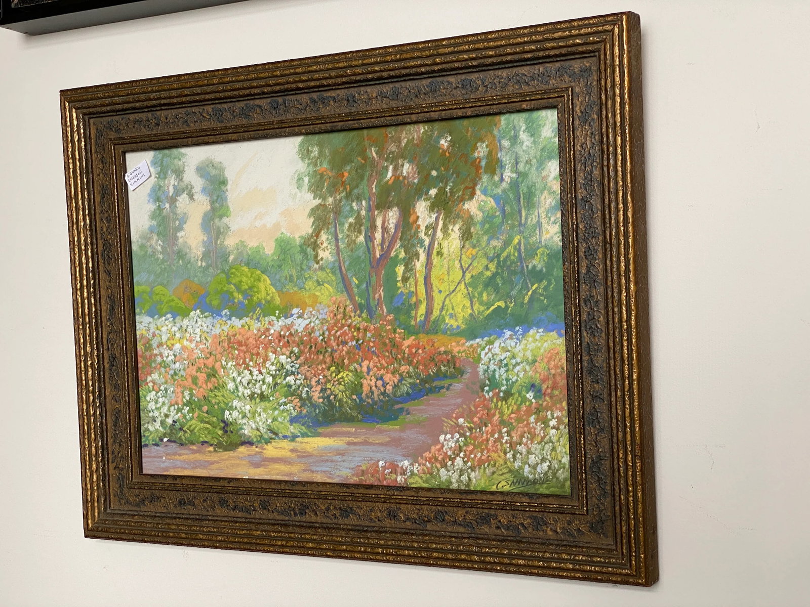 Edward Emerson Simmons Framed Gauche on Board Landscape - 10