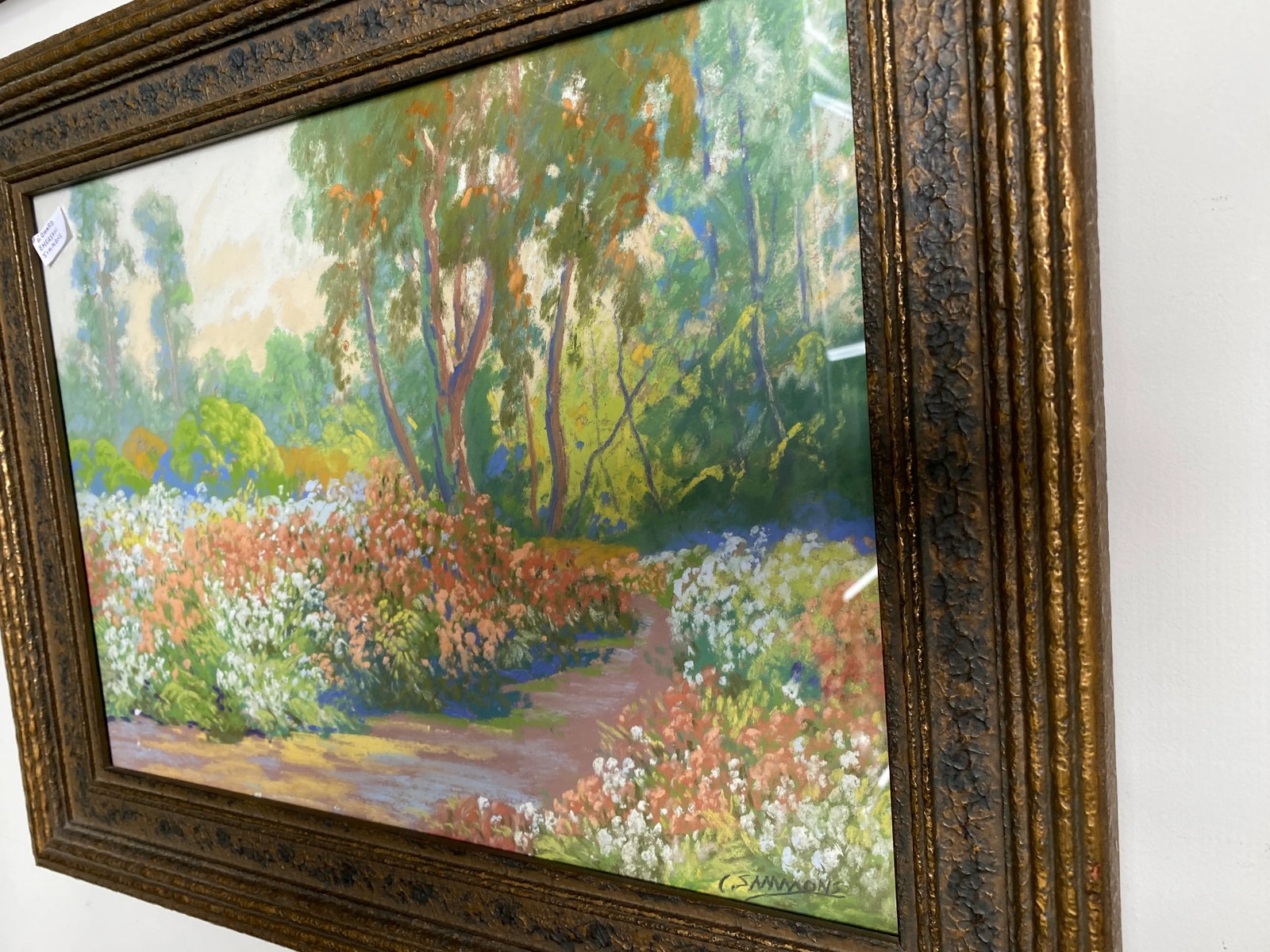 Edward Emerson Simmons Framed Gauche on Board Landscape - 11