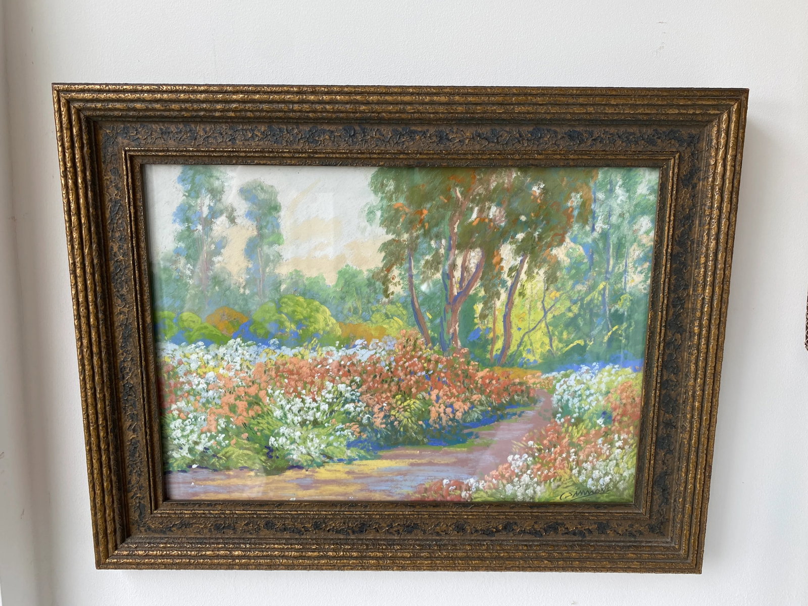 Edward Emerson Simmons Framed Gauche on Board Landscape - 3