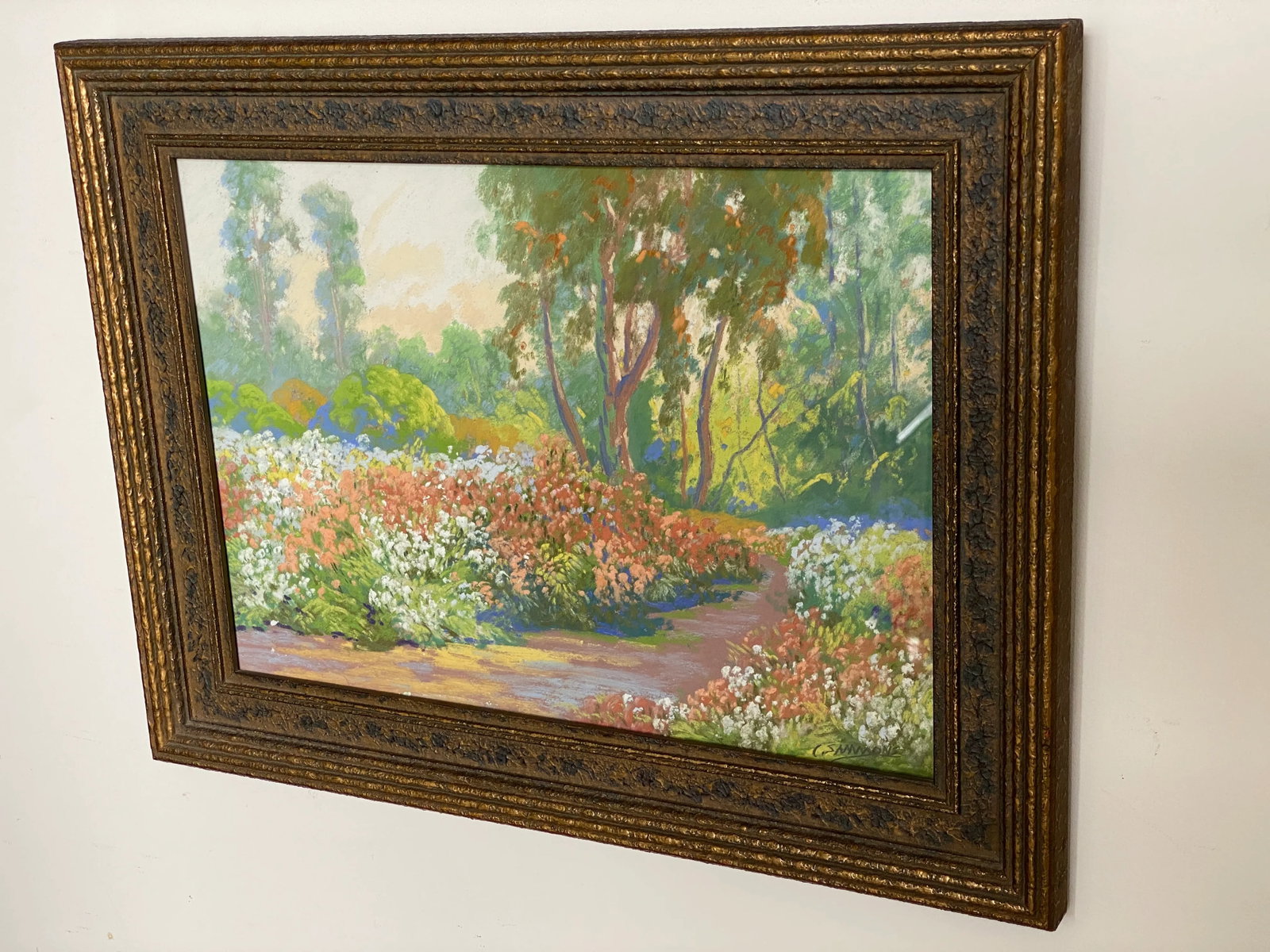 Edward Emerson Simmons Framed Gauche on Board Landscape - 4