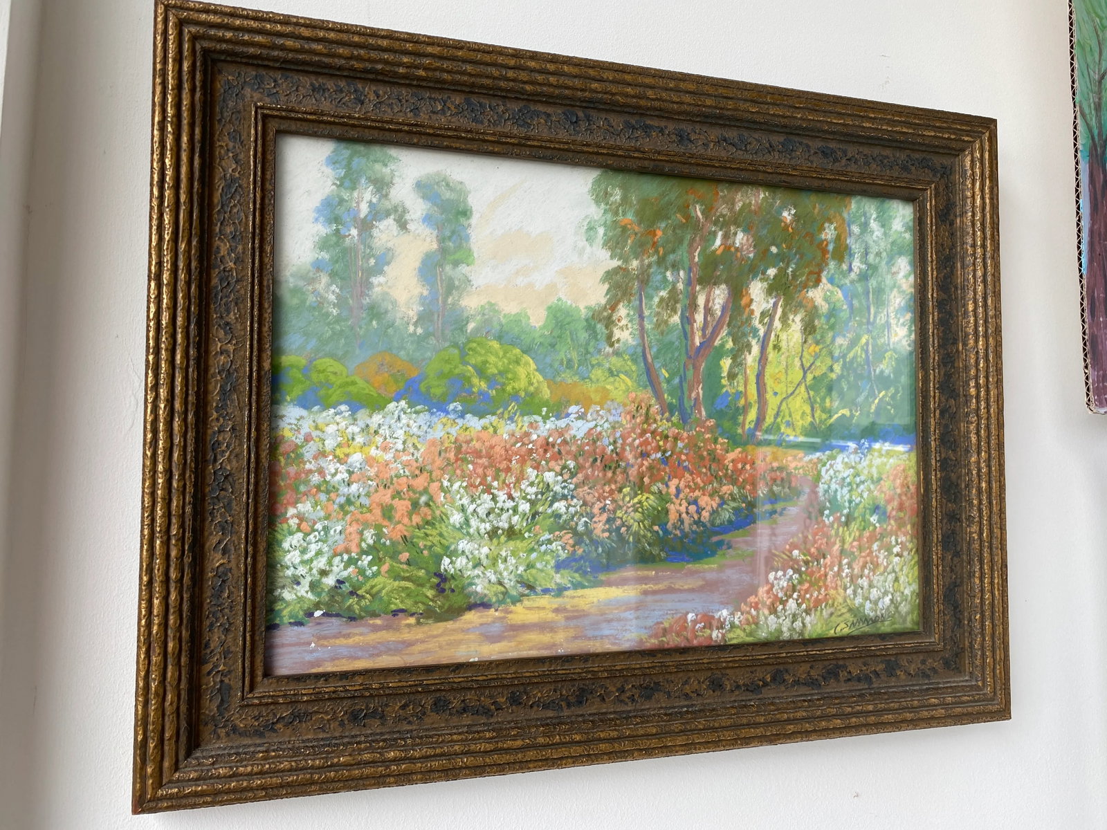 Edward Emerson Simmons Framed Gauche on Board Landscape - 6